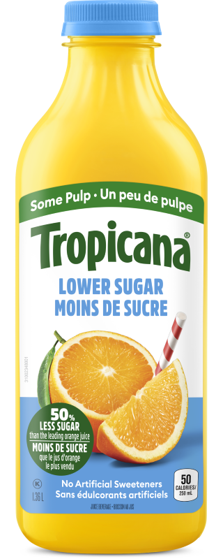 TROPICANAMD Moins de Sucre Orange (un peu de pulpe)