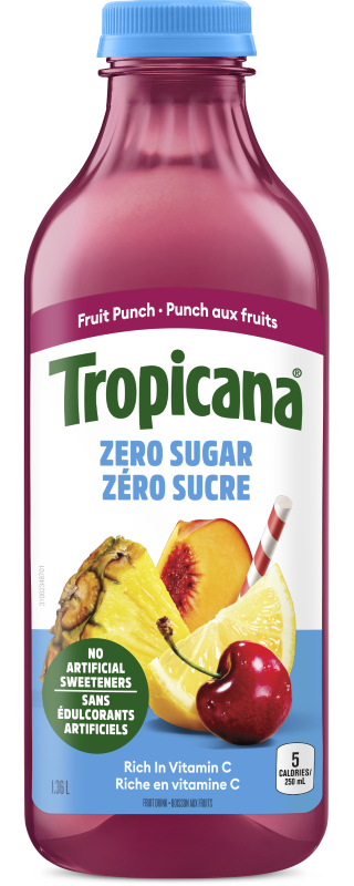 Punch aux fruits TropicanaMD zéro sucre