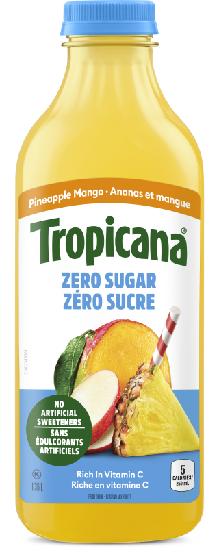 Ananas et mangue TropicanaMD Zéro sucre