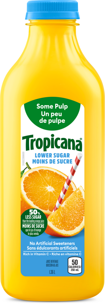 TROPICANAMD Lower Sugar Orange (un peu de pulpe)