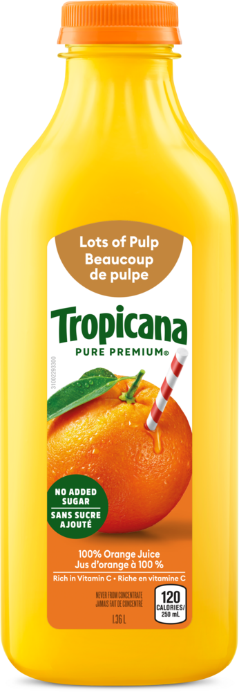 Jus D’orange TropicanaMD Pur À 100 % - Beaucoup De Pulpe