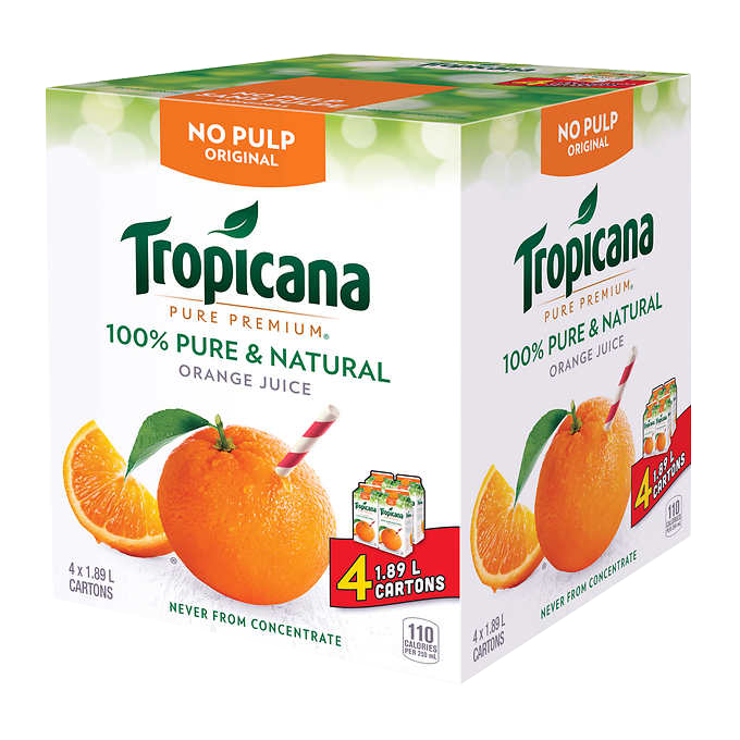 Tropicana® 100 % Pure Orange Juice - No Pulp CLUB