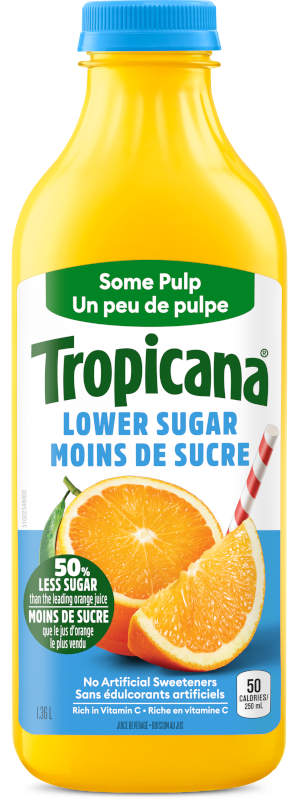 Tropicana® Lower Sugar Orange Some Pulp