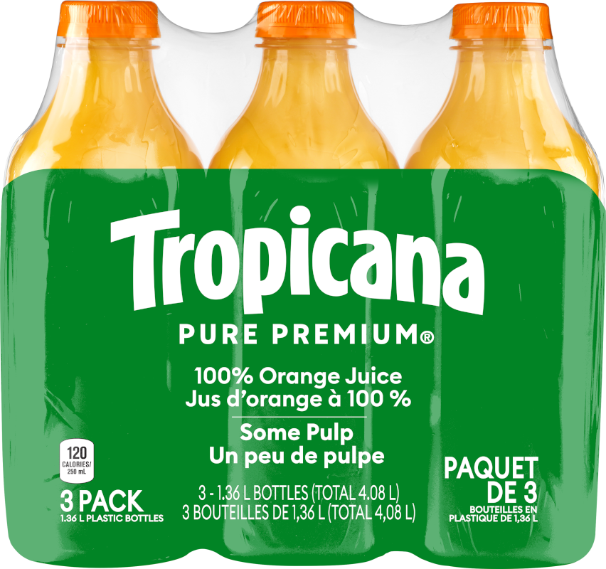 JUS D’ORANGE TROPICANAMD PUR À 100 % UN PEU DE PULPE – FORMAT CLUB